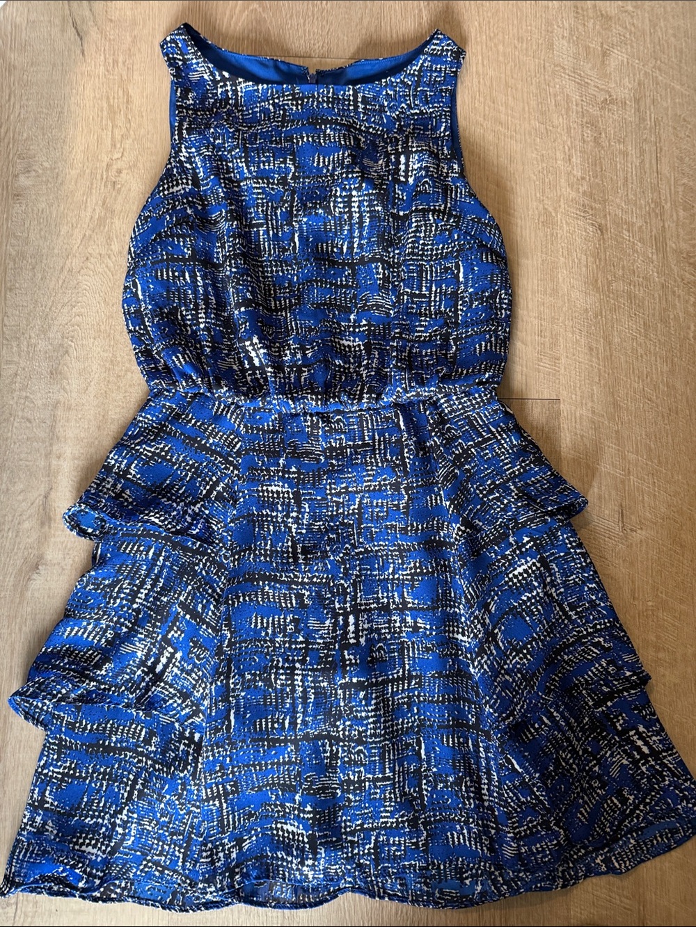 Blue Banana Republic Print Peplum Dress